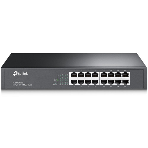 Коммутатор/ 16-port 10/100M Switch, 16 10/100M RJ45 ports, 13-inch steel case