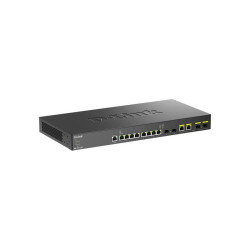 Коммутатор/ DXS-1210-12TC Smart L2+ Switch 8x10GBase-T, 2x10GBase-X SFP+, 2xCombo 10GBase-T/SFP+, CLI, RJ45 Console