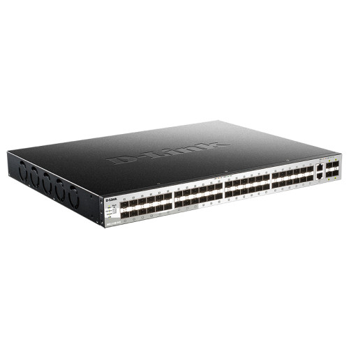 Коммутатор/ DGS-3130-54S Managed L3 Stackable Switch 48x1000Base-X SFP, 2x10GBase-T, 4x10GBase-X SFP+, CLI, 1000Base-T Management, RJ45 Console, USB, RPS, Dying Gasp