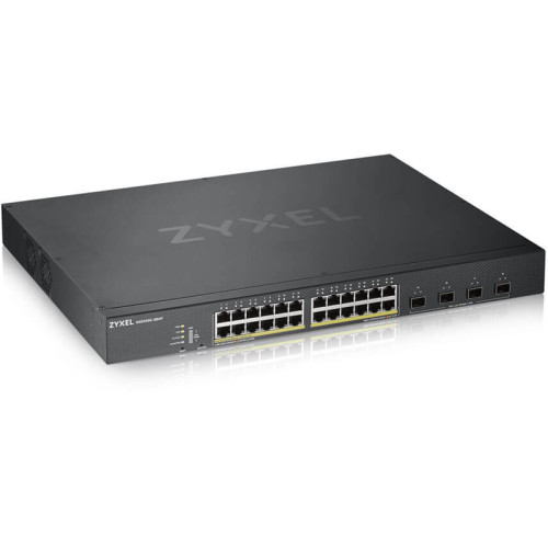 Коммутатор/ ZYXEL XGS1930-28HP Hybrid Smart L2+ switch PoE+ ZYXEL Nebula Flex, 24xGE PoE+, 4xSFP+, budget PoE 375W, Standalone / cloud management