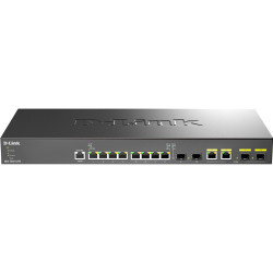 Коммутатор/ DXS-1210-12TC Smart L2+ Switch 8x10GBase-T, 2x10GBase-X SFP+, 2xCombo 10GBase-T/SFP+, CLI, RJ45 Console