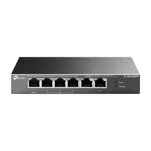 Коммутатор/ 6-Port Gigabit Desktop Switch with 3-Port PoE+ and 1-Port PoE++