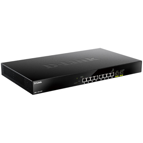 Коммутатор/ DMS-1100-10TP Smart L2 Switch 8x2.5GBase-T PoE, 2x10GBase-X SFP+, PoE Budget 240W