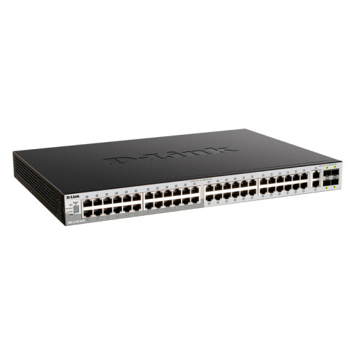 Коммутатор/ DGS-3130-54TS Managed L3 Stackable Switch 48x1000Base-T, 2x10GBase-T, 4x10GBase-X SFP+, Surge 6KV, CLI, 1000Base-T Management, RJ45 Console, USB, RPS, Dying Gasp