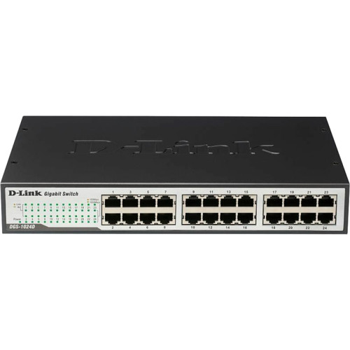 Коммутатор/ DES-1024D Unmanaged Switch 24x100Base-TX, metal case