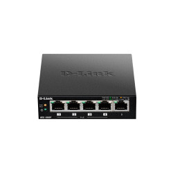 Коммутатор/ DES-1005P,DES-1005P/B Unmanaged Switch 5x100Base-TX (4x100Base-TX PoE), PoE Budget 60W, metal case