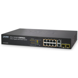 коммутатор/ PLANET 8-Port 10/100TX 802.3at High Power POE +  2-Port Gigabit TP/SFP Combo Managed Ethernet Switch (120W)