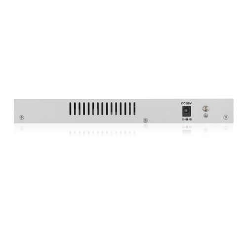 Коммутатор/ ZYXEL GS1200-8HP v2, 8xGE (4xPoE +), desktop, silent, with support for VLAN, IGMP, QoS and Link Aggregation, PoE budget 60 W