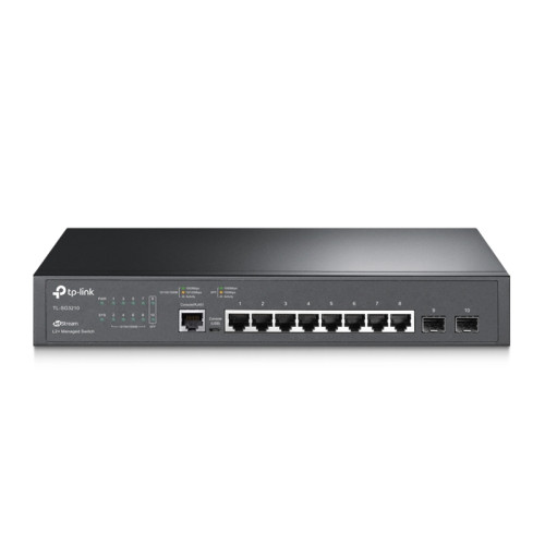 Сетевой коммутатор/ Jetstream 8-port gigabit L2+ managed switch with 2-gigabit uplink ports, 8 10/100/1000Mbps RJ-45 ports