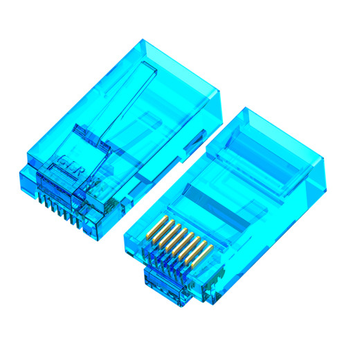 Greenconnect Коннектор цветной RJ-45 cat.5e UTP Male, для многожильного кабеля, 8p8c 15 шт (3 цвета по 5 шт), GCR-51802