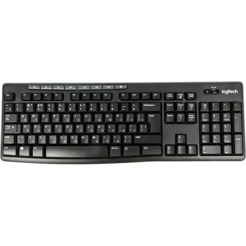 Комплект (клавиатура + мышь)/ Logitech Wireless Desktop MK270 (USB, FM, keyboard:2xAAA, mouse:optical, 1000dpi, 3btn+Roll, 1xAA) Retail