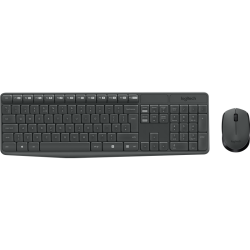 Комплект (клавиатура + мышь)/ Logitech Wireless Desktop MK235 Grey Retail