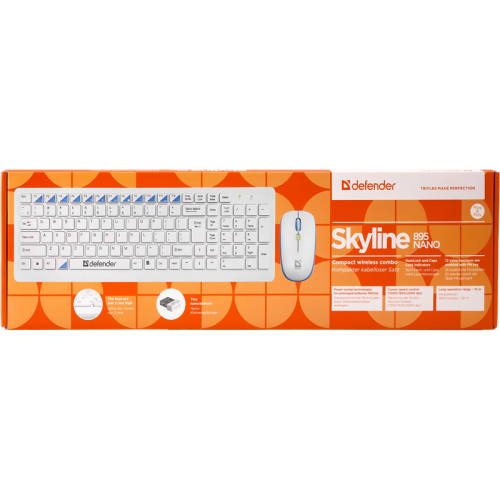 Defender Беспроводной набор Skyline 895 RU,белый,мультимедийный USB