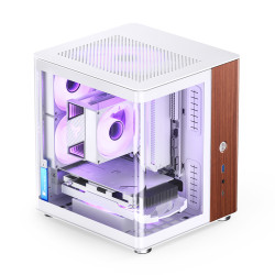 Корпус без блока питания/ Корпус JONSBO TK-0 White ITX без БП, mini-ITX, micro-ATX, ATX, белый