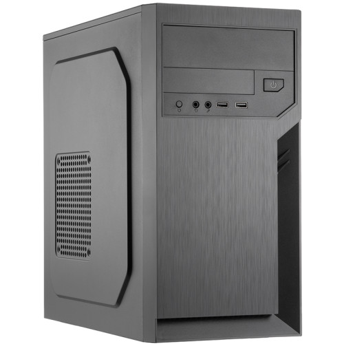 Корпус с блоком питания 450Вт./ Case Foxline FL-702, mATX, 1x5.25EXT, 1x3.5EXT, 2x3.5INT, 2xUSB2.0, HDA, w/o FAN, w/450W ATX PSU, w/1.2m EU pwr cord