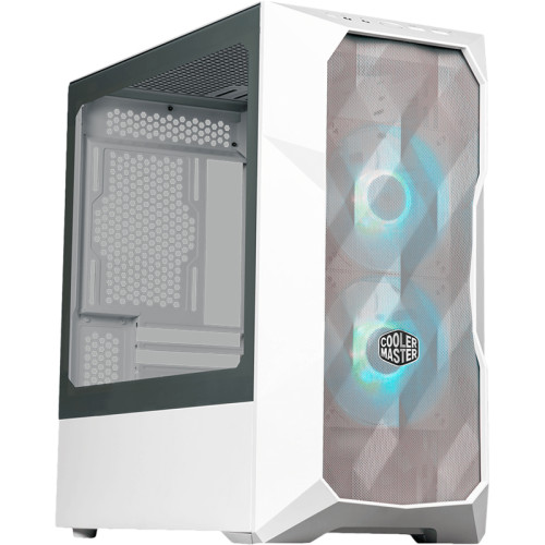 Корпус без блока питания/ Cooler Master MasterCase TD300 Mesh, USB3.0x2, 2x120ARGBFans, White, mATX, w/o PSU