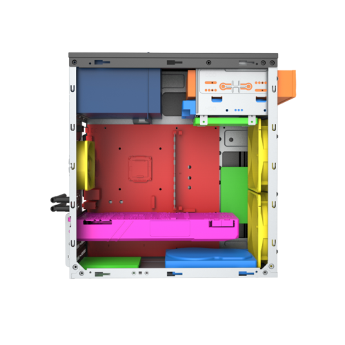 Корпус без блока питания/ Case Foxline FL-702, mATX, 1x5.25EXT, 1x3.5EXT, 2x3.5INT, 2xUSB2.0, HDA, w/o FAN, w/o PSU