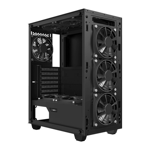 Компьютерный корпус, без блока питания ATX/ Gamemax Draco XD ATX case, black, w/o PSU, w/1xUSB3.0+1xUSB2.0, w/3x12cm ARGB GMX-FN12-DBB front fans, w/1x12cm ARGB GMX-FN12-DBB rear fan