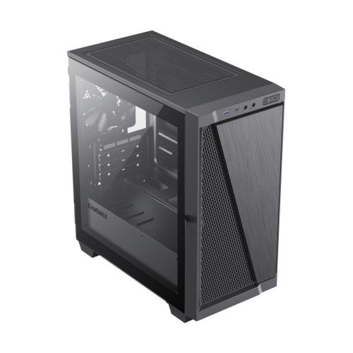 Компьютерный корпус, без блока питания mATX/ Gamemax M61 mATX case, black, w/o PSU, w/1xUSB3.0+1xType-C, w/1x12cm rear fan