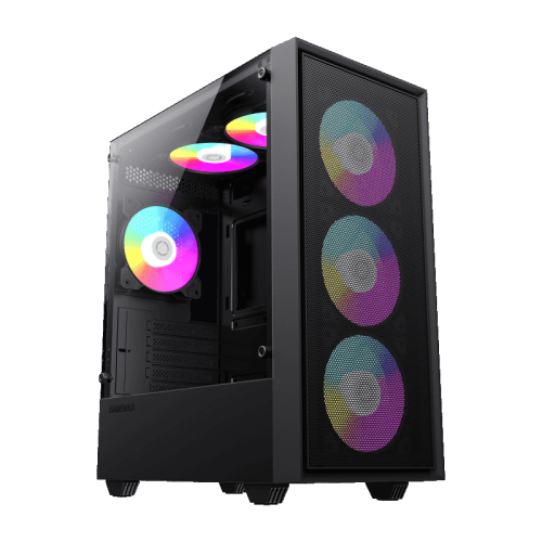 Компьютерный корпус mATX, без блока питания/ Gamemax STORM BK mATX case, black, w/o psu, w/1xUSB3.0+2xUSB2.0, Combo Audio, w/1x12cm FRGB rear fan (FN-AF12X)