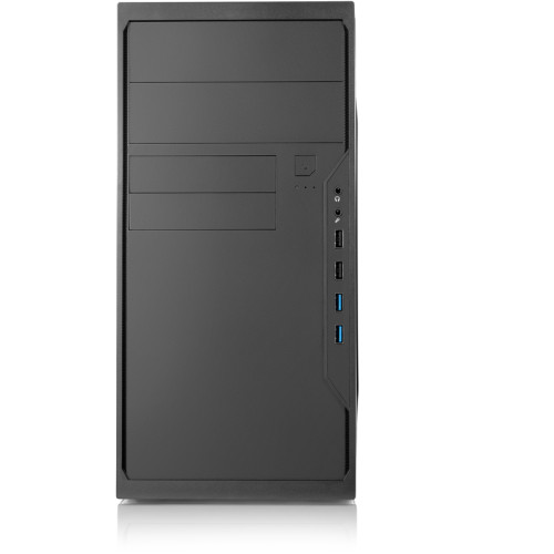 Корпус с блоком питания 450Вт./ Case Foxline FL-733R, mATX, 2x5.25EXT, 2x3.5EXT, 5x3.5INT, 2xUSB3.0, 2xUSB2.0, HDA, w/o FAN, w/450W ATX PSU, w/1.2m EU pwr cord