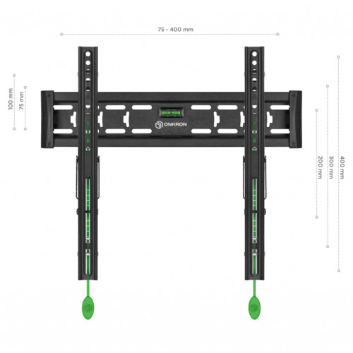 Кронштейн ONKRON/ 32-65'' макс 400*400 наклон 12º от стены: 35-145мм, макс вес 36,4кг, встр уровень