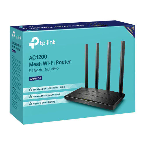 Маршрутизатор/ AC1300 V4 MUMIMO WiFi Gigabit Router, 867Mbps at 5GHz + 300Mbps at 2.4GHz, 802.11ac/a/b/g/n, 5 Gigabit Ports, 4 fixed antennas