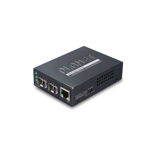 GT-1205A медиа конвертер/ 1-Port 10/100/1000Base-T - 2-Port Gigabit SFP Switch/Redundant Media Converter