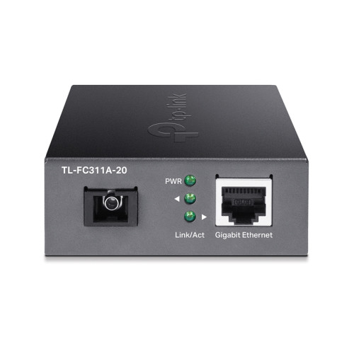 Медиаконвертер/ Gigabit WDM media converter, 9/125µm Single-mode Fiber, 1 SC Fiber port, 1 100/1000Mbps RJ-45 port, wave length 1550nm/1310nm