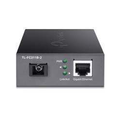 Медиаконвертер/ Gigabit WDM media converter, 9/125µm Single-mode Fiber, 1 SC Fiber port, 1 100/1000Mbps RJ-45 port, wave length 1310nm/1550nm, transmission distance up to 2Km, 5V/0.4A DC power input