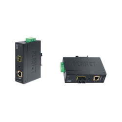 IGTP-805AT индустриальный медиа конвертер/ IP30 Industrial 10/100/1000Base-T to Gigabit SFP Converter with 802.3at POE+ (-40 to 75C)