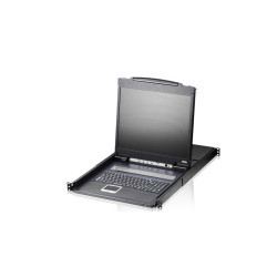 8-портовый KVM-переключатель с ЖК-дисплеем  19'' Slideaway/ SINGLE RAIL 8P PS/2-USB LCDKVM 19INCH