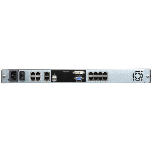 Переключатель, электрон., KVM, с консолью,  1 local user PS2/USB+VGA+ IP user => 8 cpu (PS2/USB/Sun+VGA)/RS232, без шнуров и адаптеров, 1900x1200, 1U 19