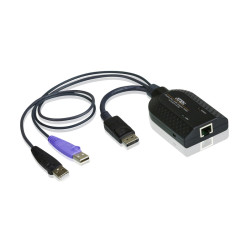 Модуль удлинителя, Display port+KBD+MOUSE USB,  50 метр., для подкл. комплекта перключат. KN2124v/2140v/4124v/4140v/2116A/2132/4116/4132; KM0532/0932/0032, макс.разреш. 1920х1200, RJ45+HD-DP+USB A-тип, Female+2xMale, без Б.П., (DDC2B) [KA7169]/ DisplayPor