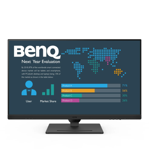 Benq BL3290QT 31,5'', 2560x1440, IPS,  60Hz, 20M:1, 350cd, 5ms, HDMI, DP; 3*USB 3.2; USB C*65W, Speakers, Height adj 110, Pivot, 99% sRGB, Flicker-free;Low Blue Light, 3Y, Black