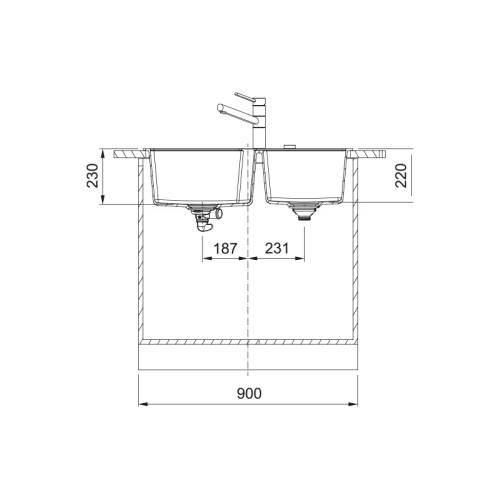 Мойка Franke 114.0686.774/ Better, Серия URBAN, Fragranite, Мойка UBG 620-43-33 черный матовый