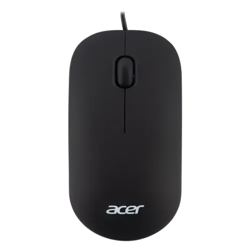 Мышь компьютерная/ Проводная мышь ACER OMW122 оптическая (1200dpi) soft-touch (3but) black