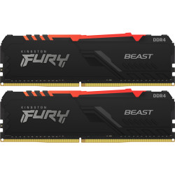 Память оперативная/ Kingston 64GB 3600MHz DDR4 CL18 DIMM (Kit of 2) FURY Beast RGB