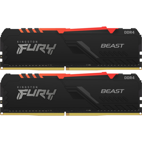 Память оперативная/ Kingston 64GB 3600MHz DDR4 CL18 DIMM (Kit of 2) FURY Beast RGB