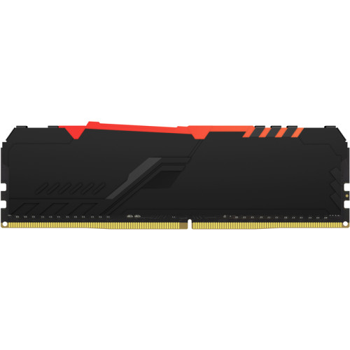 Память оперативная/ Kingston 16GB 3200MHz DDR4 CL16 DIMM 1Gx8 FURY Beast RGB