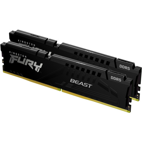 Память оперативная/ Kingston 32GB 5600MHz DDR5 CL40 DIMM (Kit of 2) FURY Beast Black