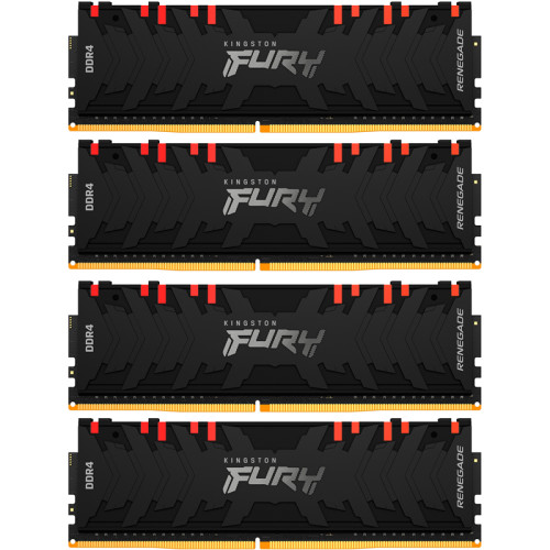 Память оперативная/ Kingston 128GB3200MHz DDR4 CL16DIMM (Kit of4)FURYRenegadeRGB