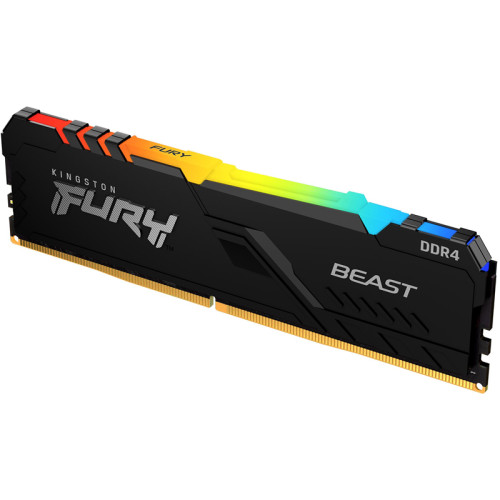 Память оперативная/ Kingston 16GB 3600MHz DDR4 CL18 DIMM FURY Beast RGB