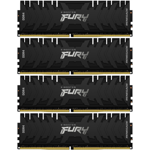 Память оперативная/ Kingston 64GB3600MHz DDR4 CL16DIMM (Kit of4)1Gx8 FURYRenegadeBlack