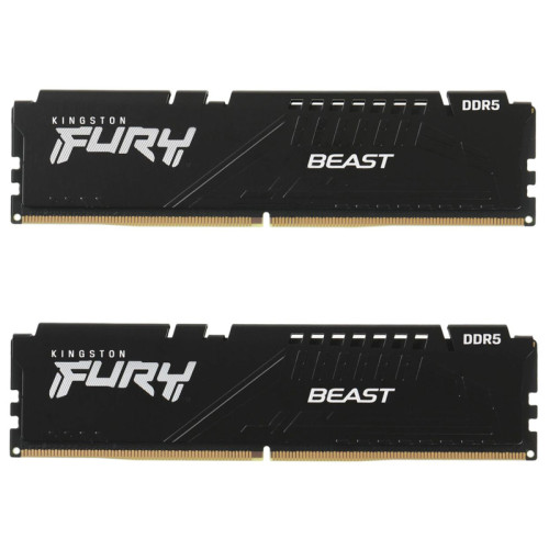 Память оперативная/ Kingston 16GB 6000MT/s DDR5 CL40 DIMM (Kit of 2) FURY Beast Black