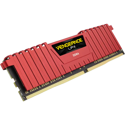 Память оперативная/ Corsair DDR4, 3200MHz 16GB 2x8GB Dimm, Unbuffered, 16-18-18-36, XMP 2.0, Vengeance LPX red, Black PCB, 1.35V, for SKL