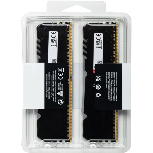 Память оперативная/ Kingston 64GB 3200MHz DDR4 CL16 DIMM (Kit of 2) FURY Beast RGB