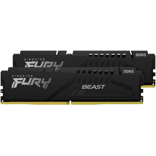 Память оперативная/ Kingston 32GB 5600MT/s DDR5 CL36 DIMM (Kit of 2) FURY Beast Black EXPO