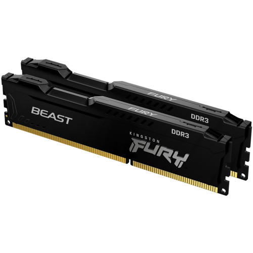 Память оперативная/ Kingston 16GB 1866MHz DDR3 CL10 DIMM(Kit of 2)FURYBeast Black