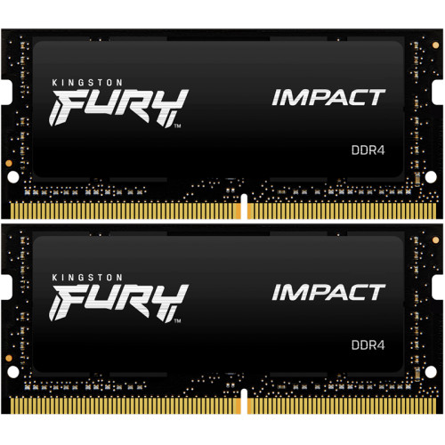 Память оперативная/ Kingston 32GB 2666MHz DDR4 CL15 SODIMM (Kit of 2) 1Gx8 FURY Impact